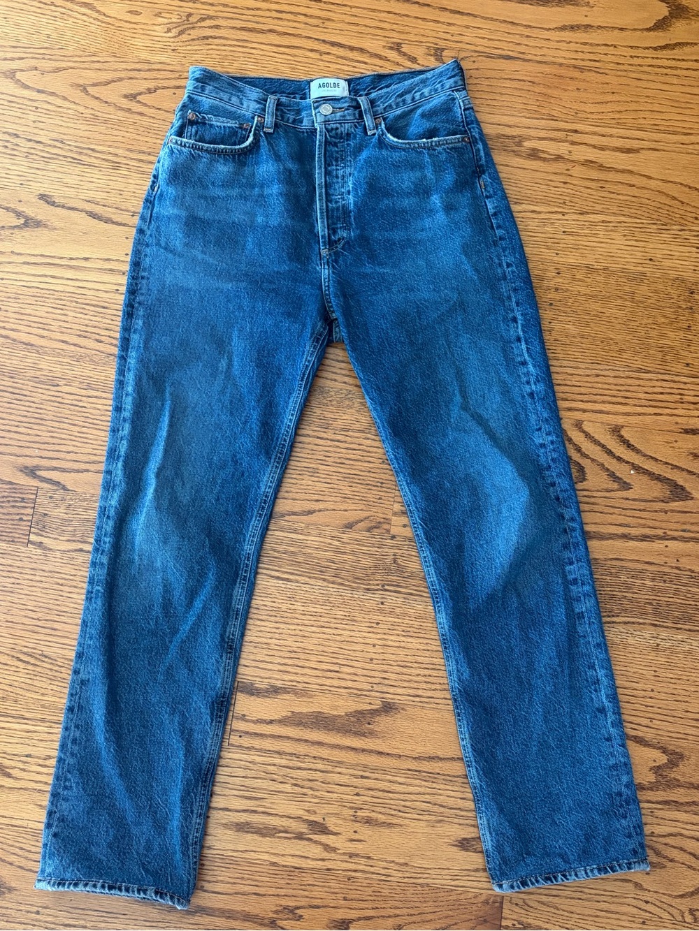 AGOLDE 90s Pinch Waist High Rise Straight Jeans in Control 27 - Picture 8 of 16